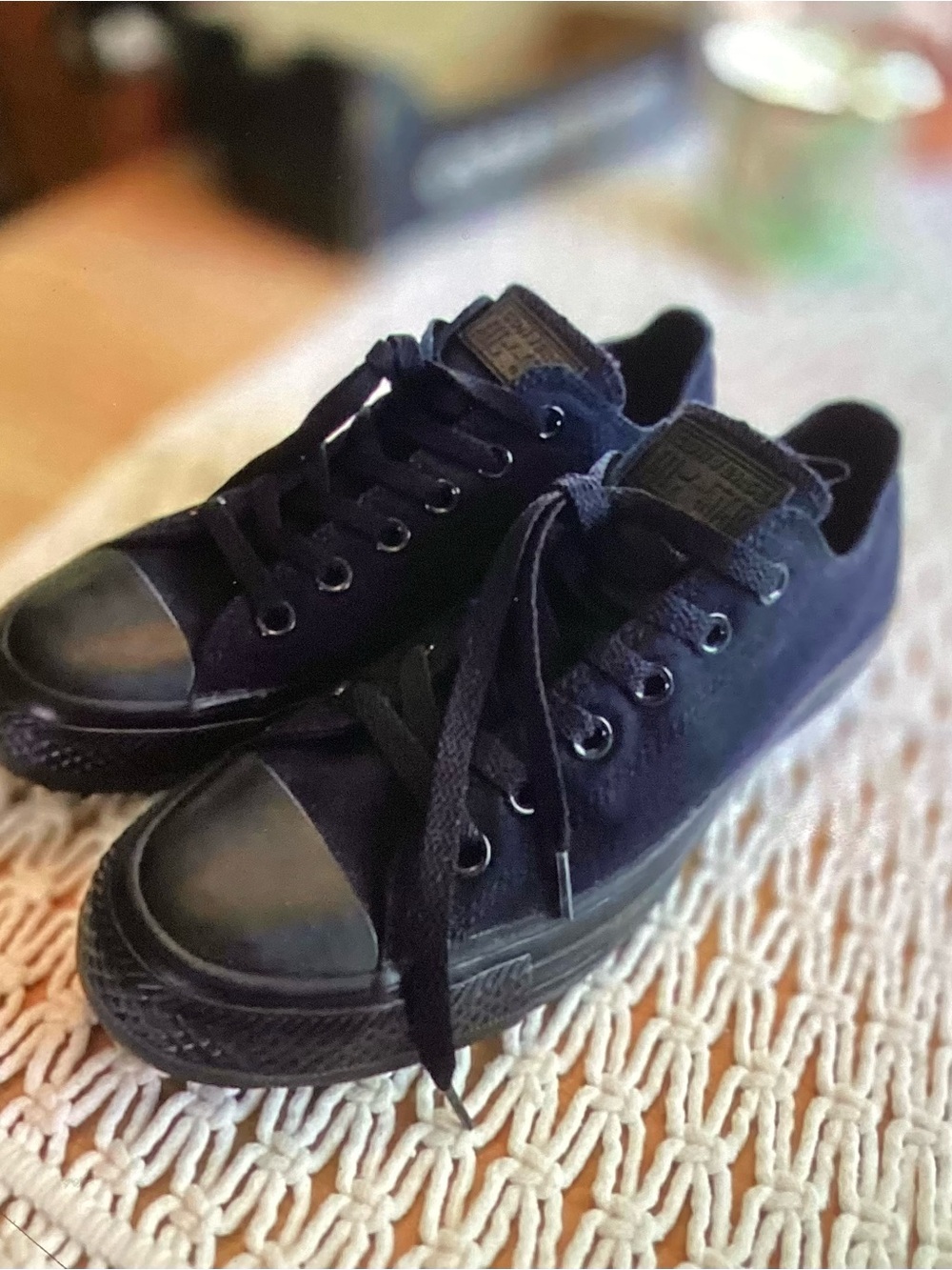 Converse All Star Low Top Sneakers in Black - Picture 3 of 5